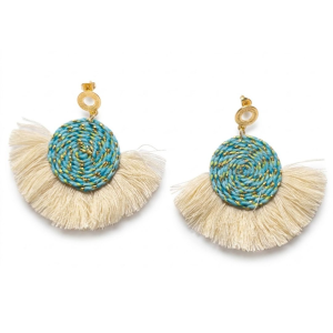 Aretes Hilos de algodón tejidos