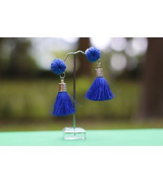 Aretes Tassel Blue 