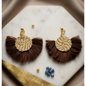Aretes Hilos de algodón tejidos