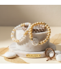 Set de Pulseras de perlas: Elegance Golden Sun